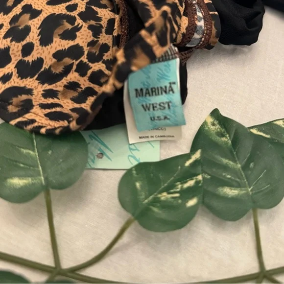 MARINA Leopard Print One Piece Swimsuit Size S and M - Picture 6 of 7